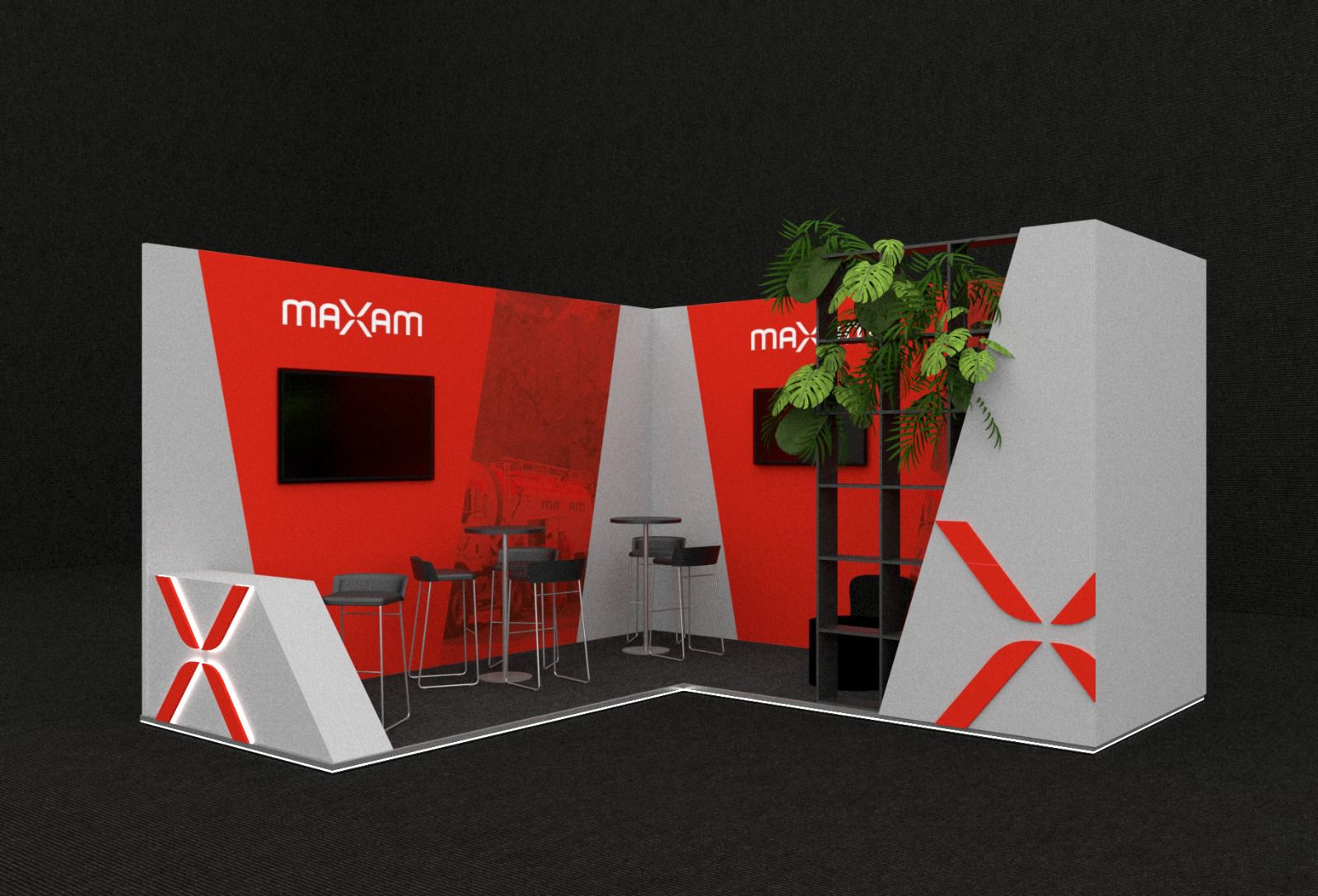 Maxam Corner Booth — Maxam
